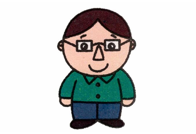我的爸爸简笔画图片大全素描彩色-www.qqscb.com