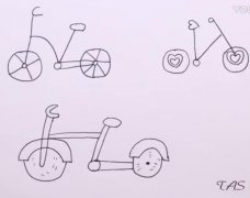 自行车的画法图片 简笔画自行车单车视频教程
