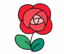 玫瑰花的画法 简笔画玫瑰花图片大全素描彩色