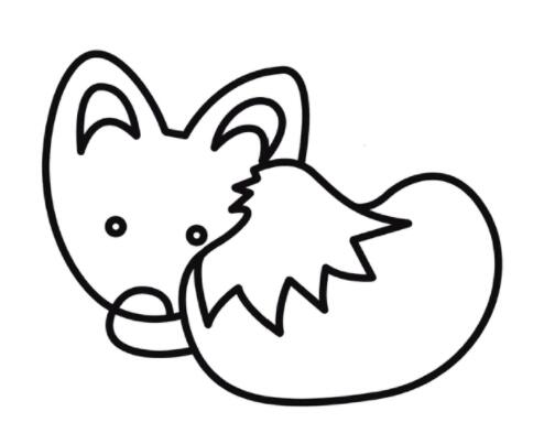 儿童简笔画可爱小狐狸的画法图片大全-www.qqscb.com
