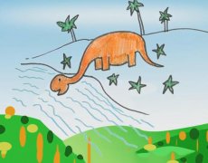 儿童简笔画恐龙的画法步骤视频教程