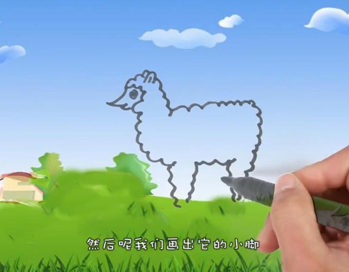 儿童简笔画视频羊驼的画法图片大全-www.qqscb.com