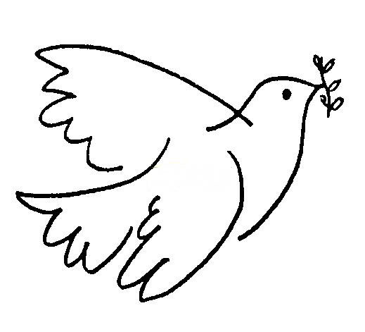 和平鸽怎么画鸽子简笔画图片大全-www.qqscb.com