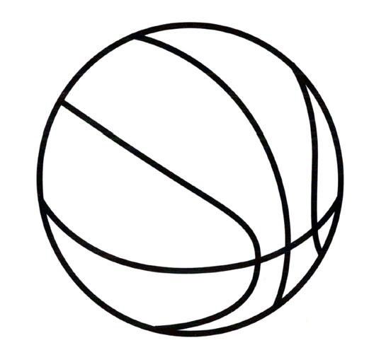 篮球简笔画图片涂色篮球的画法步骤-www.qqscb.com