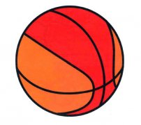 篮球简笔画图片涂色篮球的画法步骤