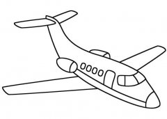 卡通喷气式飞机的画法简笔画图片大全