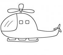 卡通飞机怎么画直升机简笔画图片素描