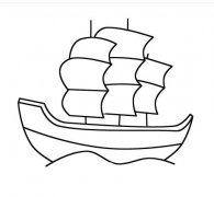 帆船怎么画卡通帆船简笔画图片教程