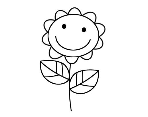 简单向日葵怎么画向日葵简笔画图片素描-www.qqscb.com