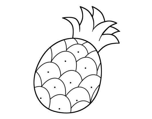 简单菠萝的画法菠萝简笔画图片大全-www.qqscb.com