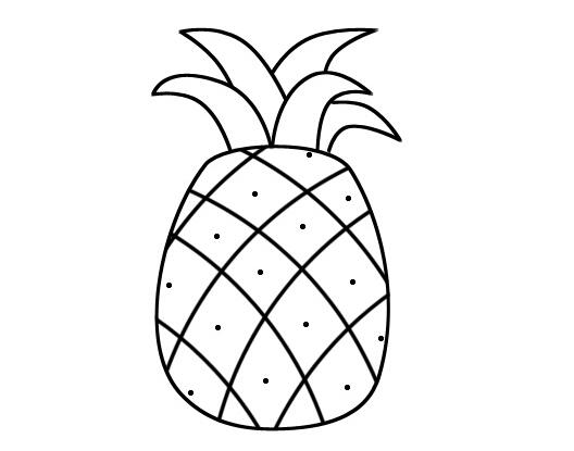 简单菠萝的画法菠萝简笔画图片大全-www.qqscb.com