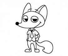 怎么画狐狸打领带的小狐狸简笔画图片