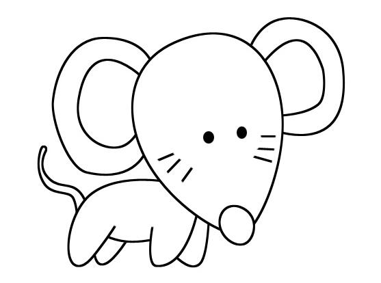 十二生肖老鼠简笔画教程怎么画老鼠图片-www.qqscb.com