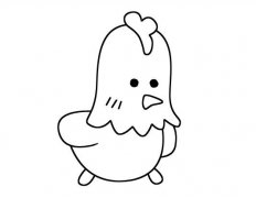 卡通小公鸡怎么画小公鸡简笔画图片素描