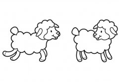 绵羊怎么画两只可爱小绵羊简笔画图片