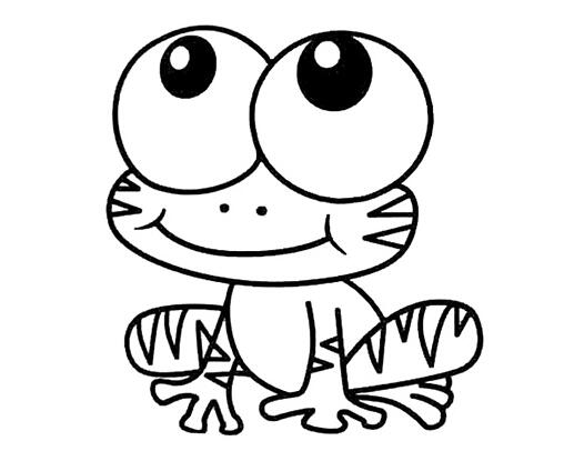 可爱的小青蛙怎么画青蛙简笔画图片素描-www.qqscb.com