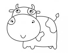 卡通奶牛怎么画奶牛简笔画图片素描