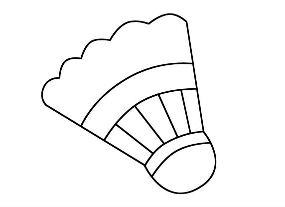 羽毛球的画法怎么画羽毛球简笔画图片素描-www.qqscb.com