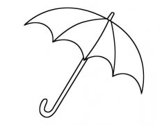 怎么画小花伞 雨伞简笔画图片素描