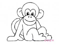 卡通猴子怎么画小猴子简笔画图片