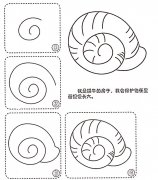 卡通蜗牛怎么画 蜗牛简笔画图片