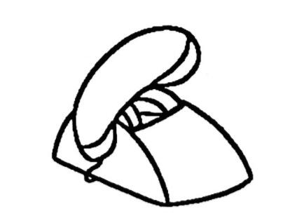 卡通电话机怎么画固定电话简笔画图片-www.qqscb.com