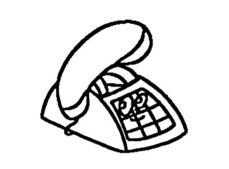 卡通电话机怎么画固定电话简笔画图片-www.qqscb.com