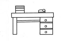 儿童书桌的画法卡通书桌简笔画图片