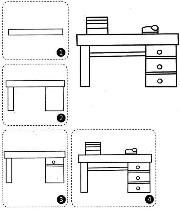 儿童书桌的画法卡通书桌简笔画图片-www.qqscb.com