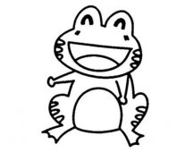 可爱青蛙的画法青蛙简笔画步骤教程