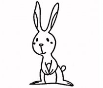 等待妈妈回家兔宝宝兔子简笔画图片