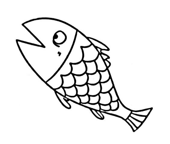可爱小鱼儿的画法小鱼简笔画图片大全-www.qqscb.com