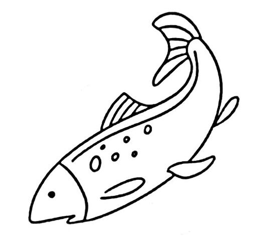 游泳鱼儿简笔画小鱼的画法图片教程素描-www.qqscb.com