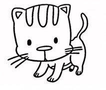 可爱小猫咪的画法小猫简笔画图片素描