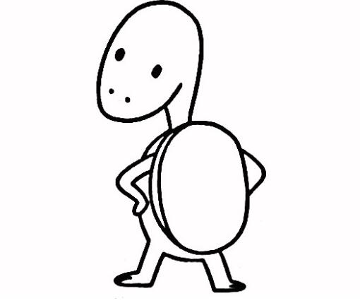 卡通小乌龟怎么画可爱乌龟简笔画图片-www.qqscb.com