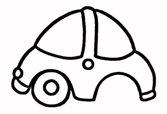 卡通迷你小汽车的画法小车简笔画图片素描-www.qqscb.com