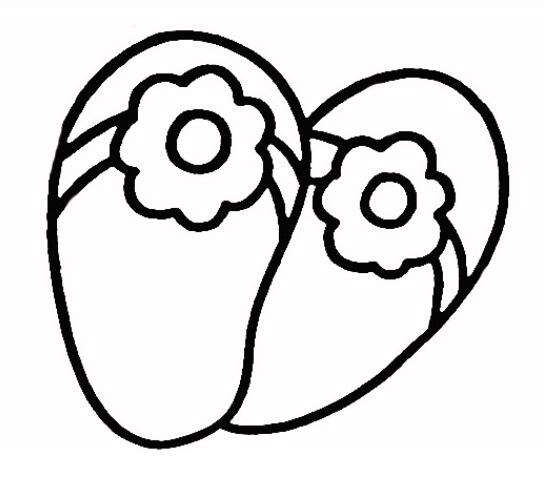 拖鞋怎么画一双漂亮的拖鞋简笔画图片素描-www.qqscb.com