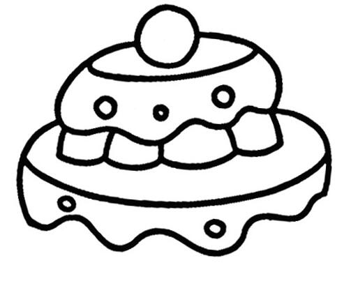 生日蛋糕怎么画生日蛋糕的画法图片素描-www.qqscb.com