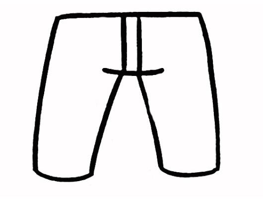 儿童裤子的画法裤子简笔画图片素描-www.qqscb.com