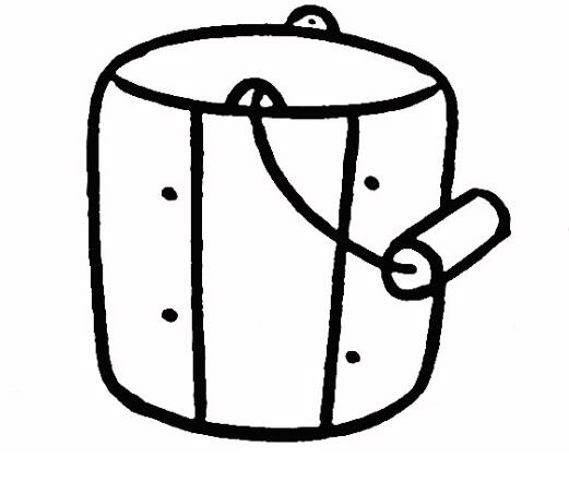家用水桶怎么画水桶简笔画图片素描-www.qqscb.com