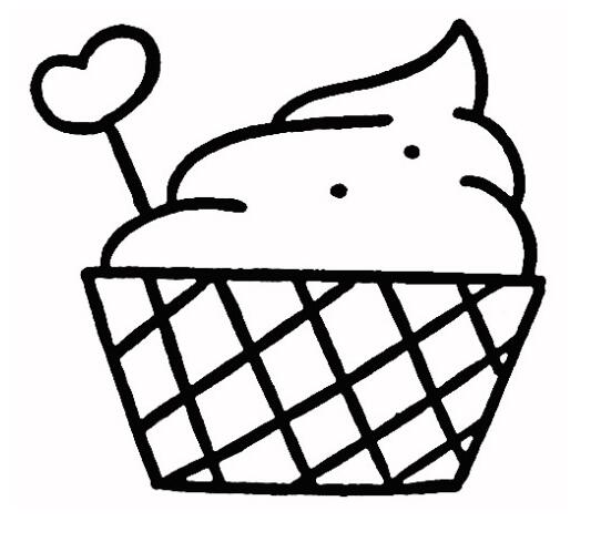 冰淇淋的画法美味可口的冰激凌简笔画-www.qqscb.com