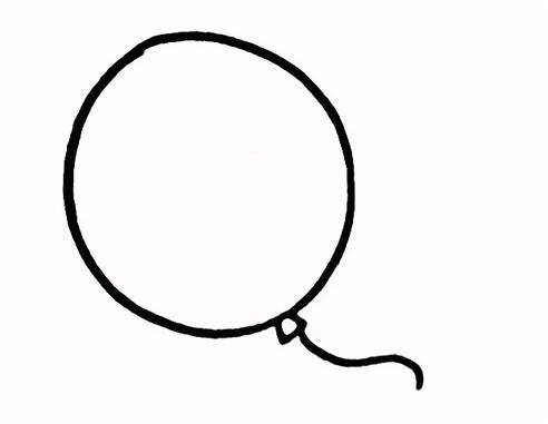 幼儿气球的画法卡通气球简笔画图片教程-www.qqscb.com