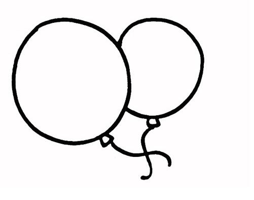 幼儿气球的画法卡通气球简笔画图片教程-www.qqscb.com