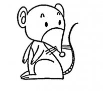 好奇的老鼠简笔画老鼠的画法图片步骤