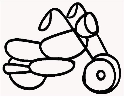 摩托车的画法卡通摩托车简笔画图片步骤-www.qqscb.com