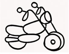 摩托车的画法卡通摩托车简笔画图片步骤