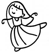 跳舞小女孩的画法漂亮姐姐简笔画图片步骤
