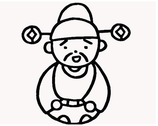 不倒翁的画法可爱的不倒翁简笔画图片素描-www.qqscb.com