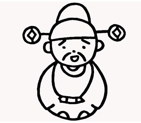 不倒翁的画法可爱的不倒翁简笔画图片素描-www.qqscb.com