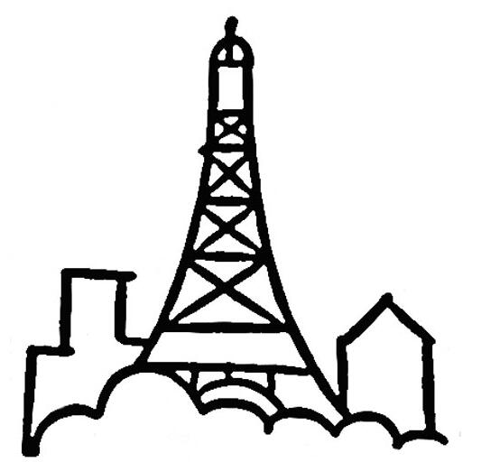 埃菲尔铁塔怎么画铁塔的画法步骤图片-www.qqscb.com